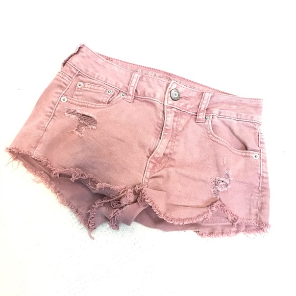 American Eagle Outfitters Pants - American Eagle Pink Distressed Shorts
